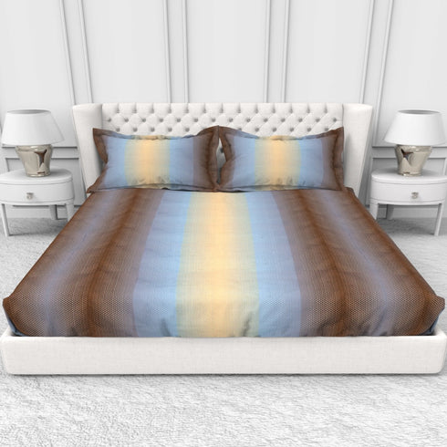Carmel 100 % Cotton Satin 220 TC Fitted Sheet Set With 2 Pillow Cover - 2